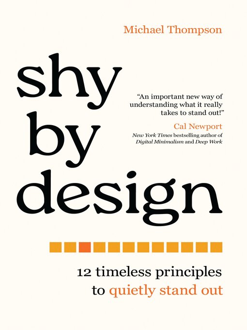 Title details for Shy by Design by Michael Thompson - Wait list